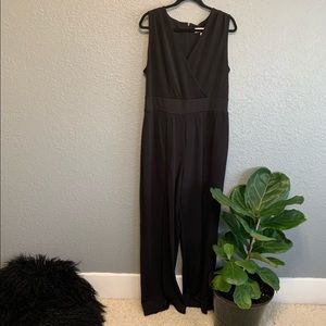 Emma & Michele Jumpsuit leg slits 12 black
